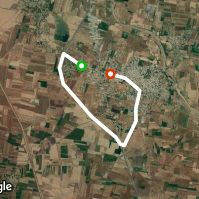 Allagadda town circle walking route map in Allagadda