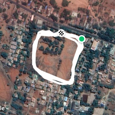 TPS school ground walking route map in Tenkasi