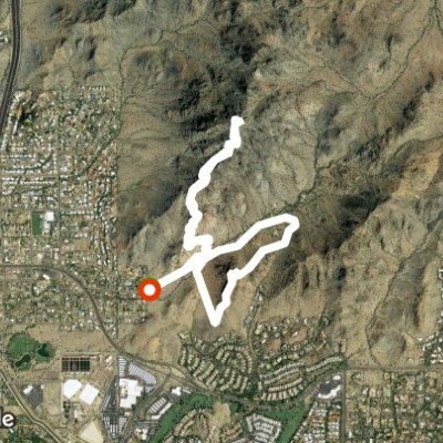 Squaw peak walking route map in Paradise Valley