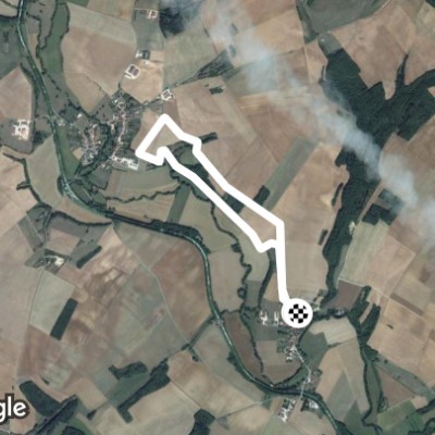 Chemin de Margelle Cusey walking route map in Percey-le-Grand