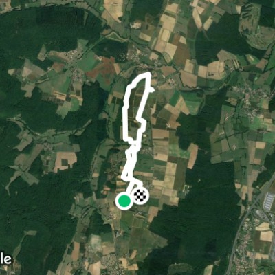 In Rue de Blany, France walking route map in Laizé