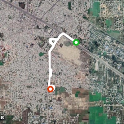 Garden in Khanna Bisham Park and College Ground walking route map in Khanna