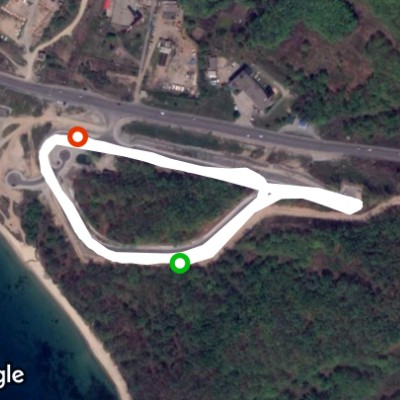 Prikumsk beach walking route map in Nakhodka