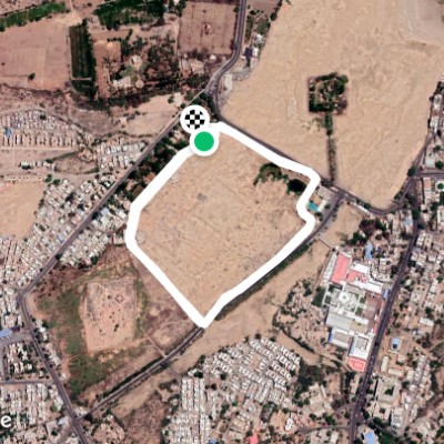 Walk Way, Bhuj, Khengar Park walking route map in Bhuj