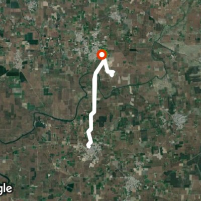 Kukarpind, Punjab walking route map in Kukar Pind