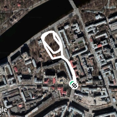 маршрут в Chkalovskoe 1.6 км . начало на перекрест