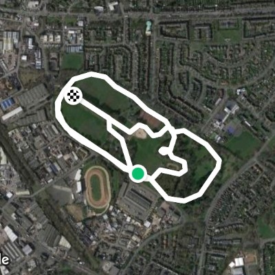 East Park walking route map in Bilston