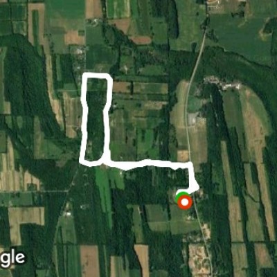 Hosey Rd Shortsville NY walking route map in Shortsville