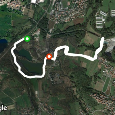Lake of Baggero Sud walking route map in Camisasca