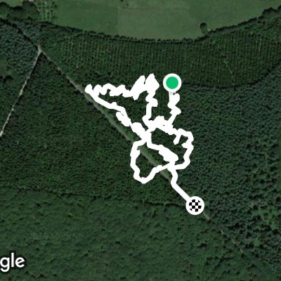 Petite Charnie National Forest walking route map in Tennie