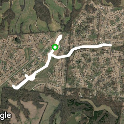 Walker Park walking route map in Atoka