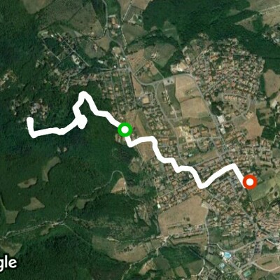 Via dei Cappuccini walking route map in Sarteano