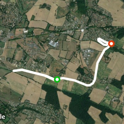 BEAUPUY/MONTRABE/BEAUPUY walking route map in Mondouzil