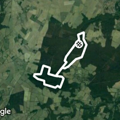 Vouillé Forest walking route map in Quinçay