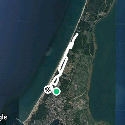 From g / o Baltiets to p. Pavlova and back) walking route map in Baltiysk