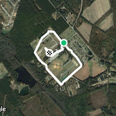 Hendrix Park Black Creek walking route map in Ellabell