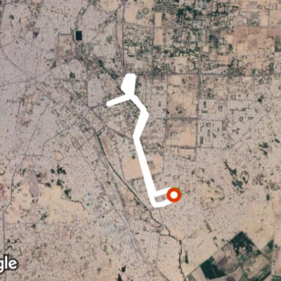 Gorav path walking route map in Bikaner