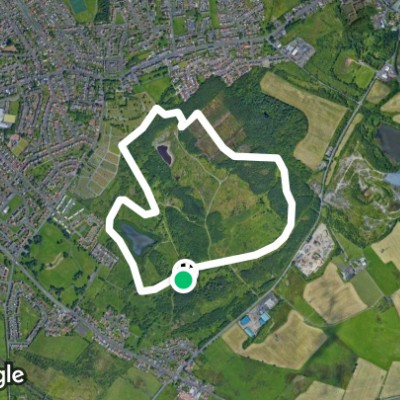 Greenhead Moss Community Nature Park walking route map in Law
