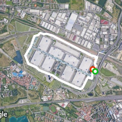 Fair walking route map in Basiglio