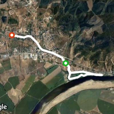 Park Boat walking route map in Vila Nova da Barquinha