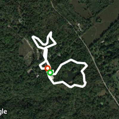 Cincinnati Nature Center walking route map in Milford