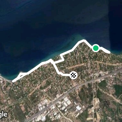 Rio Patras, Mr St. Basil walking route map in Agios Vasilios