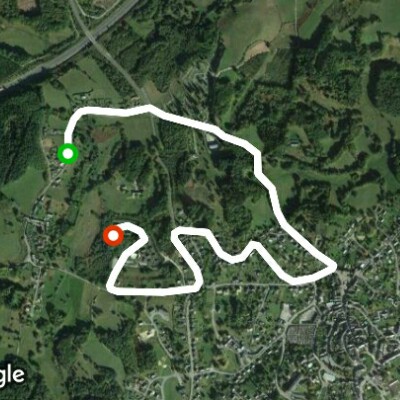 The vedrenne walking route map in Égletons