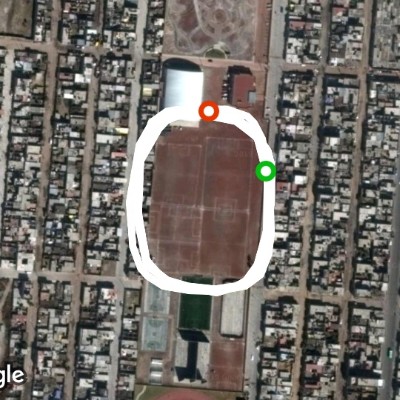 Tepalcates walking route map in Villa Santiago Cuautlalpan