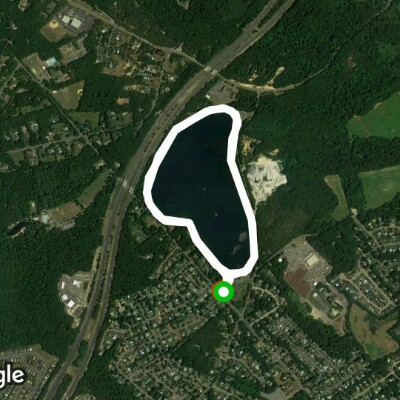 Brick Reservoir walking route map in Manasquan