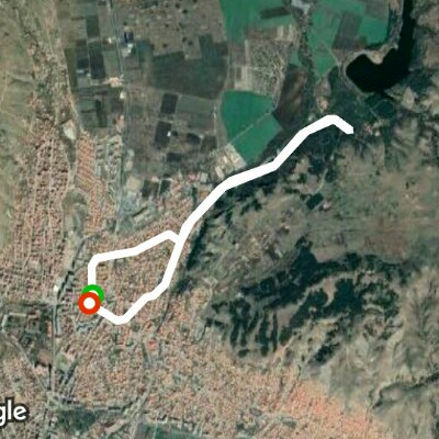 Aita Park walking route map in Aytos