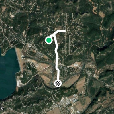 Mystic Quarry walking route map in Canyon Lake