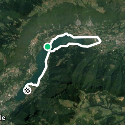 Endine lake walking route map in Pura