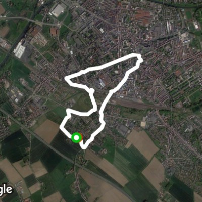 Armentieres walking route map in La Chapelle-d'Armentières