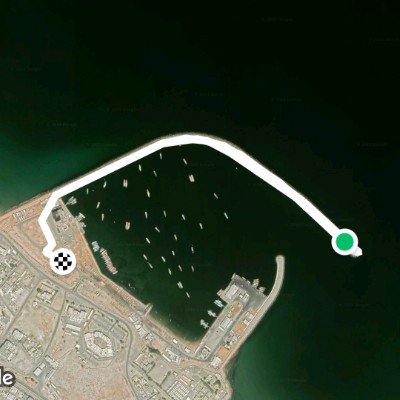 Harbor walking route map in Sur