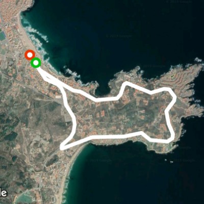 Sozopol run walking route map in Sozopol