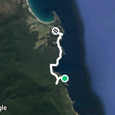 Easier day 2 3 capes walking route map in Eaglehawk Neck