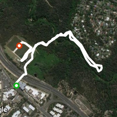 Christie Park to Lane Cove Narional Park Loop walking route map in Macquarie Park