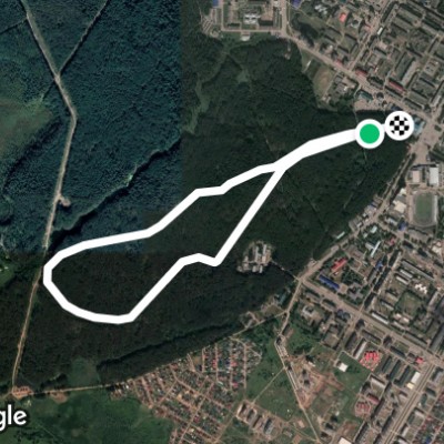 Health trail walking route map in Neftekamsk