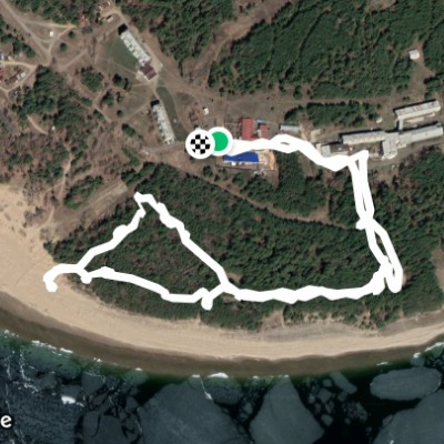 Brotherly Seaside walk walking route map in Bratsk