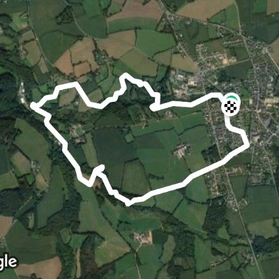 Circuit de Kerveleyen walking route map in Plourin-lès-Morlaix