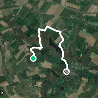 Motorhome area of Clères walking route map in Clères