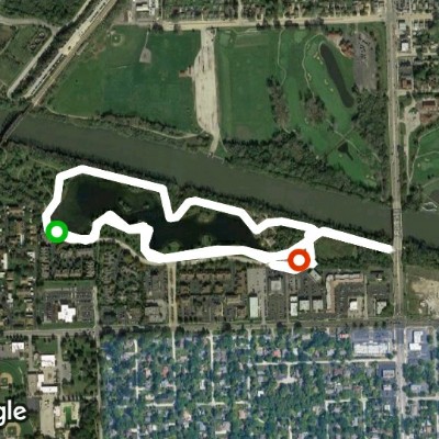 Lake Katherine Nature Center & Botanic Gardens walking route map in Alsip