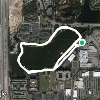 Crane's Roost Park walking route map in Casselberry