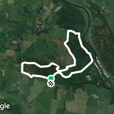 Bear Lake walking route map in Ambergate