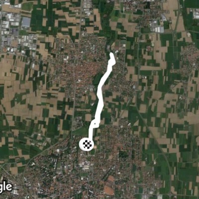 Lura park walking route map in Saronno