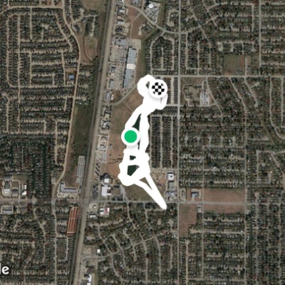 Capp Smith Park walking route map in North Richland Hills