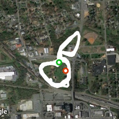 Belk Tonowonda Park walking route map in Monroe