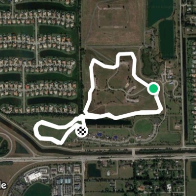 View View Park walking route map in Cooper City