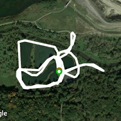 Hidden Lakes Park walking route map in Bolingbrook