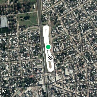 Glew Cycling Circuit walking route map in Ministro Rivadavia